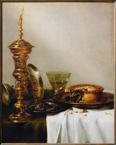 Bodegón de desayuno con cáliz (pintura) de Willem Claesz. Heda