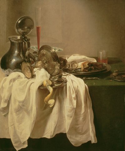 Naturaleza muerta (óleo sobre lienzo) de Willem Claesz. Heda