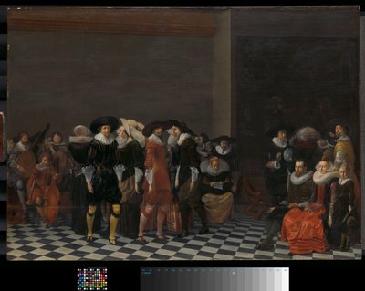 Un banquete de bodas, tradicionalmente llamado "La boda de Adriaen Ploos van Amstel y Agnes van Bijler", 1616 de Willem Cornelisz Duyster