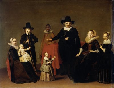 Grupo familiar con un sirviente negro de Willem Cornelisz Duyster