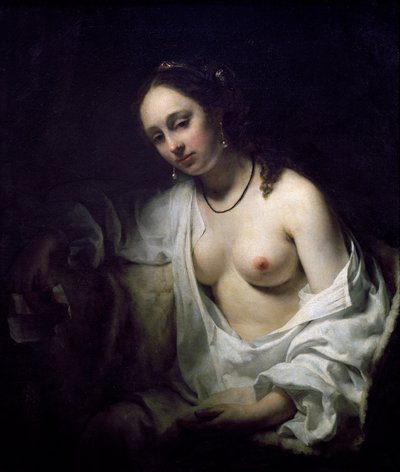 Betsabé recibiendo la carta de David, por Willem Drost de Willem Drost