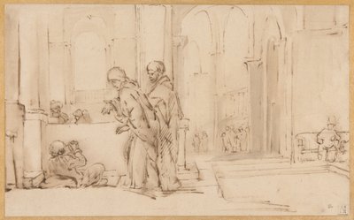 Pedro y Juan en la Puerta del Templo de Willem Drost