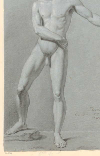 Desnudo masculino de pie, visto de frente (3er premio 1810) de Willem Grebner