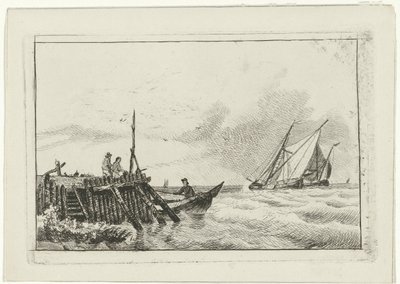 muelle sobre el agua de Willem Gruyter jr.