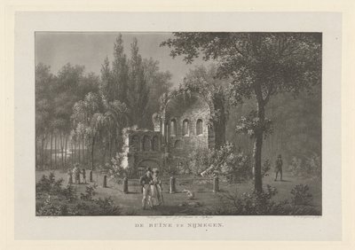Capilla de San Martín (Valkhof) en Nijmegen Las ruinas de Nijmegen (título sobre el objeto) de Willem Hendrik Hoogkamer