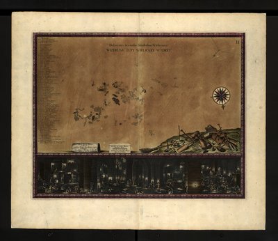 Mapa de las minas de sal de Wieliczka de Willem Hondius