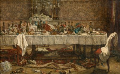 Después de la boda (óleo sobre tabla) de Willem II Linnig