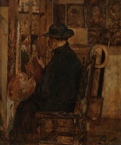 El estudio de Willem Linnig I, padre del pintor de Willem II Linnig
