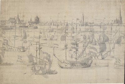 La flota holandesa en la Rada de Copenhague 1658 de Willem I van de Velde