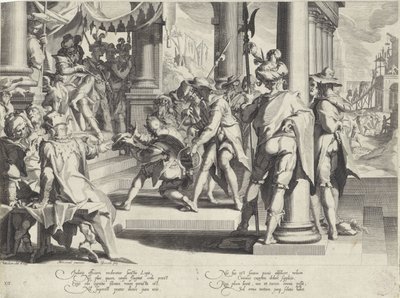 Alegoría de la inviolabilidad de la ley Thronus Justitiae (título de la serie) de Willem Isaacsz. van Swanenburg
