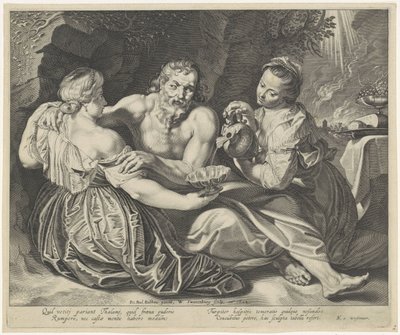 Lot borracho por sus hijas de Willem Isaacsz. van Swanenburg