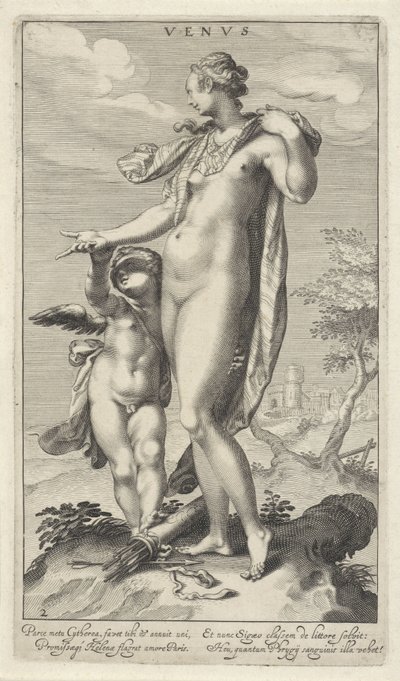 Venus y Cupido Venus (título sobre el objeto) Sentencia de París (título de la serie) de Willem Isaacsz. van Swanenburg