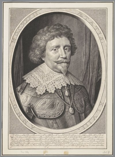 Retrato de Frederik Hendrik, Príncipe de Orange, a la edad de 48 años de Willem Jacobsz Delff