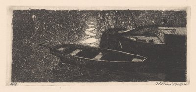 Popa y bote de remos de Willem Jansen (graveur) (signed by artist)