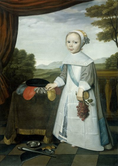 Retrato de Johannes van Rees (1662-1690/91), hermanastro de Elisabeth van Oosten, de niño de Willem Jansz. Ploy (attributed to)