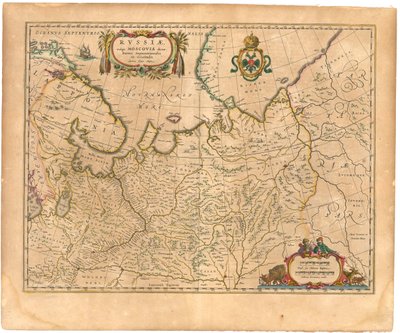 Mapa de Rusia De: Theatrum Orbis Terrarum..., 1645 de Willem Janszoon Blaeu