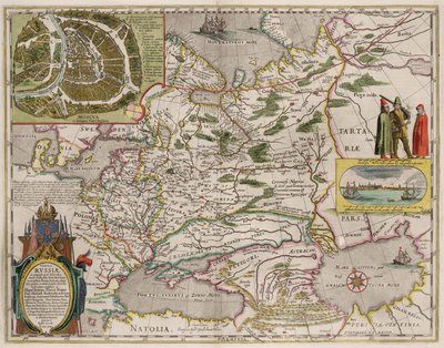 Mapa de Rusia y Moscú De: Theatrum Orbis Terrarum..., 1645 de Willem Janszoon Blaeu