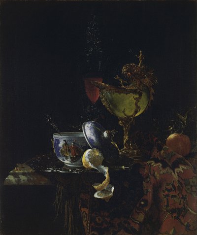 Naturaleza muerta con copa de nautilus de Willem Kalf