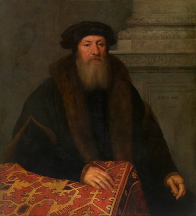 Retrato de hombre (óleo sobre lienzo, transferencia de panel) de Willem Key