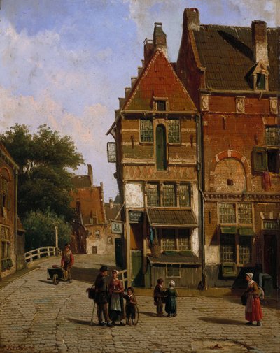 Escena de una Calle Holandesa de Willem Koekkoek