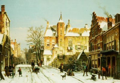 Un Pueblo Holandés en Invierno de Willem Koekkoek