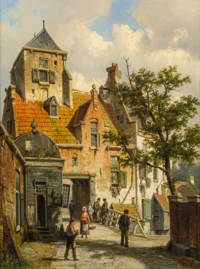 Una vista de Haarlem, 1891 de Willem Koekkoek