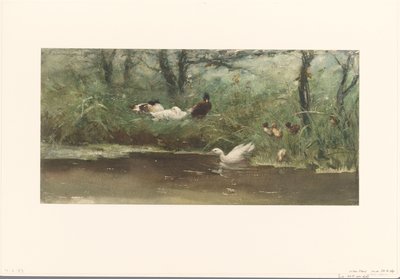 Patos en la cuneta de Willem Maris