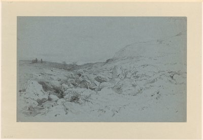 Paisaje montañoso con arroyo, cerca de Bergen en Noruega de Willem Maris