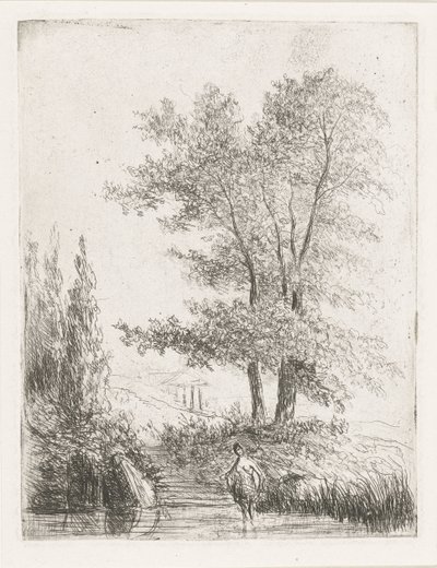 Paisaje montañoso con bañista de Willem Matthias Jan van Dielen