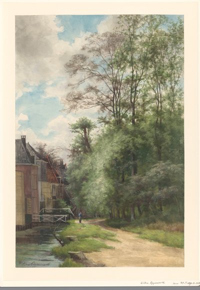 Vista a lo largo de la zanja cerca del Bezuidenhout en el Haagse Bos de Willem Oppenoorth