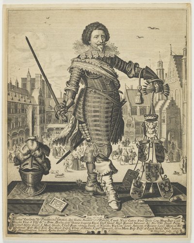 Frederik Hendrik, Príncipe de Orange, c.1634 (grabado) de Willem Outgertsz Akersloot