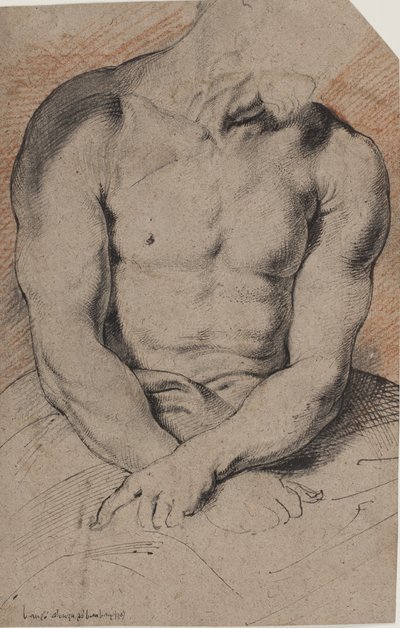 Cristo coronado de espinas. El torso de Cristo. Según Van Dyck de Willem Panneels