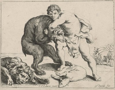 David mata a un león y a un oso de Willem Panneels