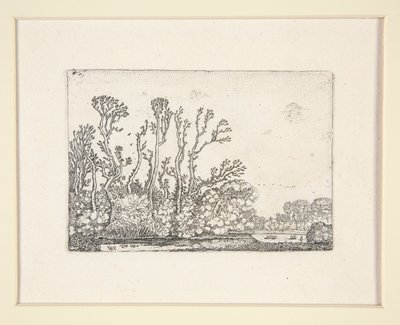 Rebaño de ovejas cerca del agua, Lámina 8 de El Conjunto de los Paisajes de Willem Pietersz. Buytewech