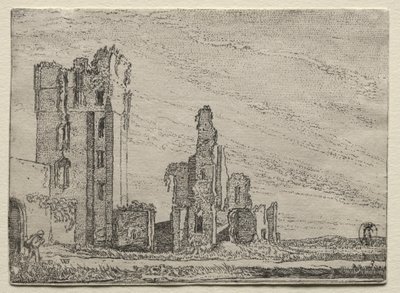 Ruinas del Castillo Huys Te Kleef cerca de Haarlem, c. 1616 de Willem Pietersz Buytewech