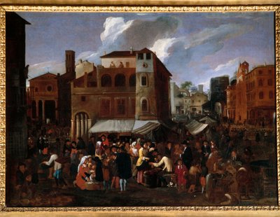Escena de mercado de Willem Reuter
