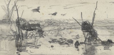 Señuelos de pato en un estanque de Willem Roelofs (I)