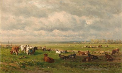 Paisaje de pradera con ganado
Paisaje de pradera con ganado de Willem Roelofs (I)