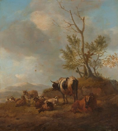 Paisaje con animales de Willem Romeyn