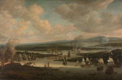 Quema de la flota inglesa cerca de Chatham de Willem Schellinks