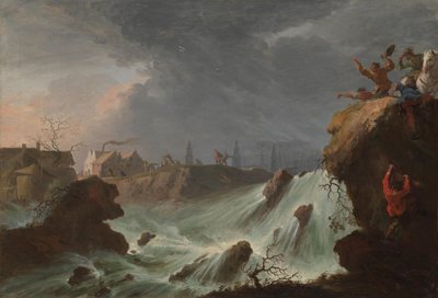 La rotura del dique Sint Antoniesdijk cerca de Houtewael en 1651 de Willem Schellinks