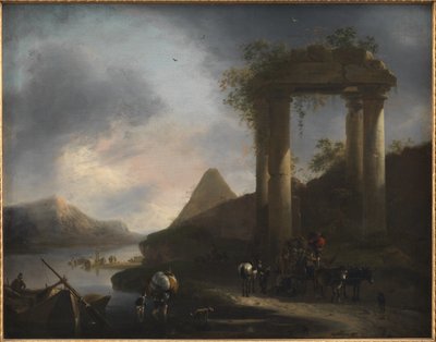 Paisaje italiano con ruinas clásicas de Willem Schellinks
