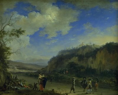 Paisaje con caballeros jugando al pall-mall de Willem Schellinks