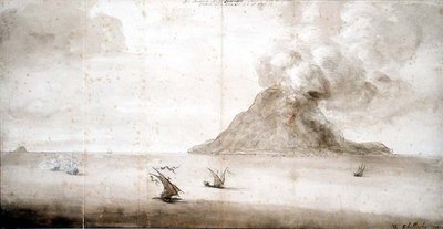 Vista de Stromboli, c.1661-5 de Willem Schellinks