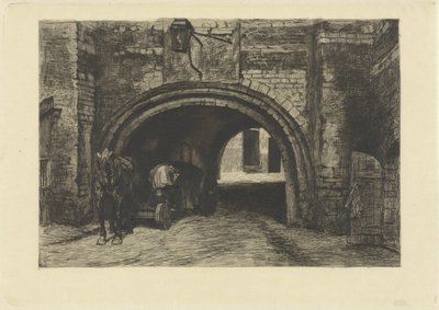 Vehículo con caballo debajo de una puerta vieja de Willem Steelink (II)