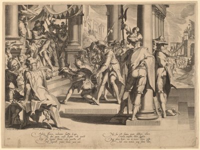 Alegoría de la justicia de Willem Swanenburgh, after Joachim Anthonisz Wtewael
