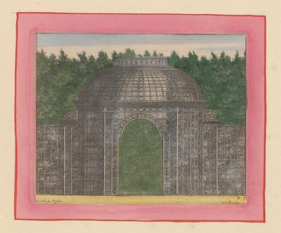 Laubengang mit Tor für eine Hecke in den Gärten von Versailles de Willem Swidde