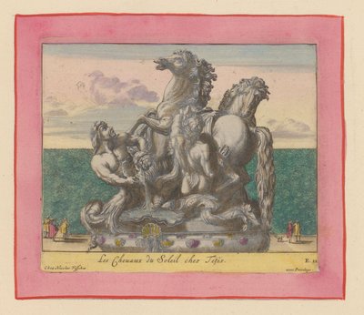 Statue der Sonnenpferde, betreut von zwei Tritonen de Willem Swidde