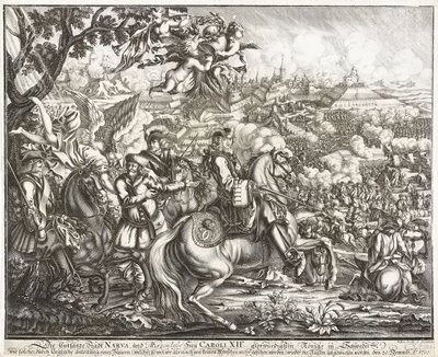 La Batalla de Narva el 19 de noviembre de 1700 de Willem Swidde