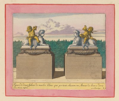 Zwei Sphinxen in den Gärten von Versailles de Willem Swidde